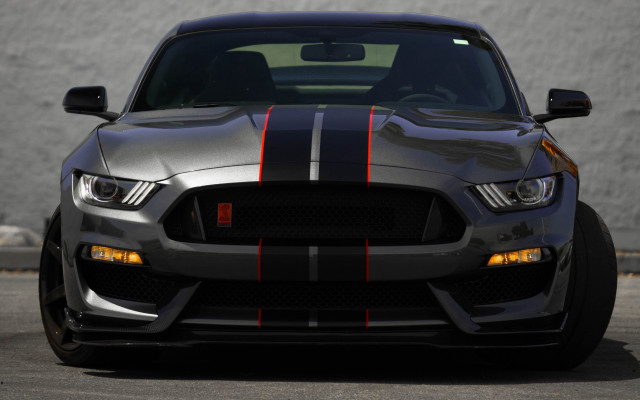 Mustang red stripe hood scoops free wallpaper for desktop - medium preview image