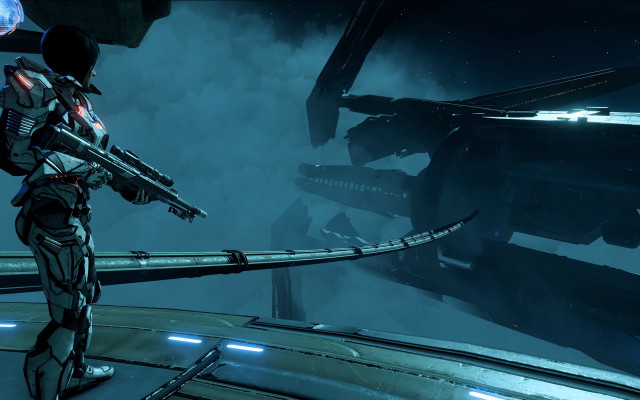 Futuristic sci fi character city free wallpaper for desktop - medium preview image