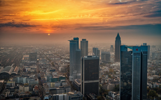 Berlin sunset skyline matte bridge free wallpaper for desktop - medium preview image