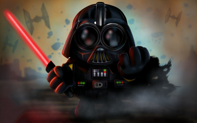 Star wars cartoon helmet saber free wallpaper for desktop - medium preview image