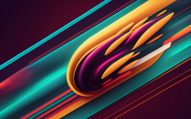 Colorful abstract curved geometric 3d free wallpaper for desktop - medium preview image