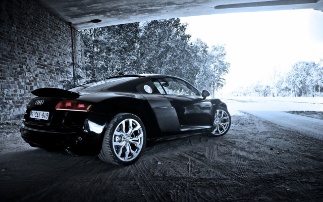 Black sports car parking garage #6 free wallpaper for desktop - medium preview image