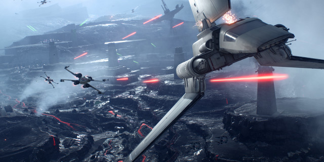 Star wars fighter jets building free wallpaper for desktop - medium preview image