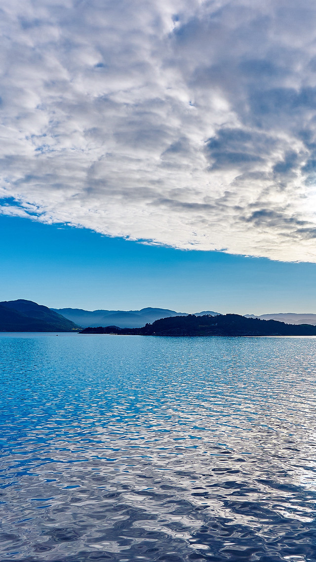 Boat water cloudy sky mountains #3 free wallpaper for mobile - medium preview image