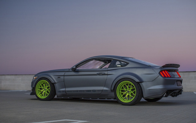 Gray mustang neon green wheels free wallpaper for desktop - medium preview image