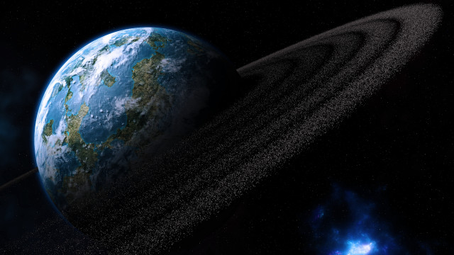 Planet star blue light space free wallpaper for desktop - medium preview image