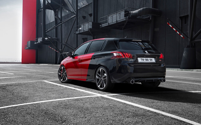 Black red car parking lot free wallpaper for desktop - medium preview image