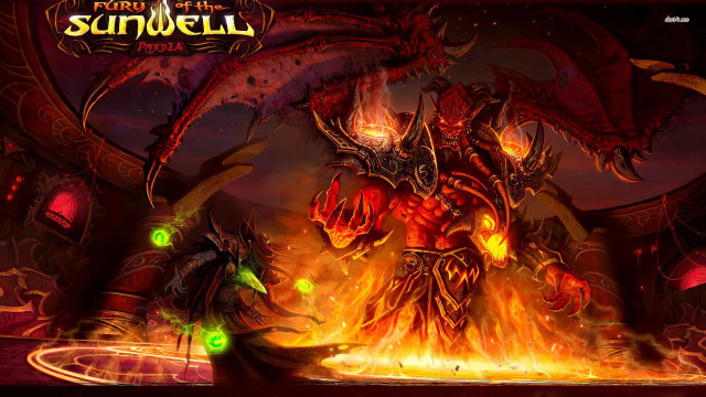 Demonic demon fire filled room free wallpaper for desktop - medium preview image