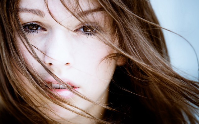 Woman long hair blowing wind #7 free wallpaper for desktop - medium preview image