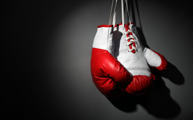 Boxing gloves hanging wall 3d free wallpaper for desktop - medium preview image