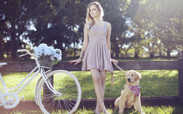 Aramenta vail dress bike dog free wallpaper for desktop - medium preview image