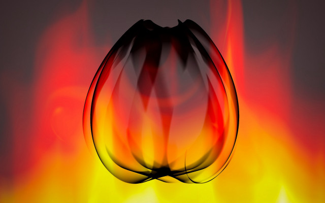 Fire flame raytraced abstract artistically free wallpaper for desktop - medium preview image