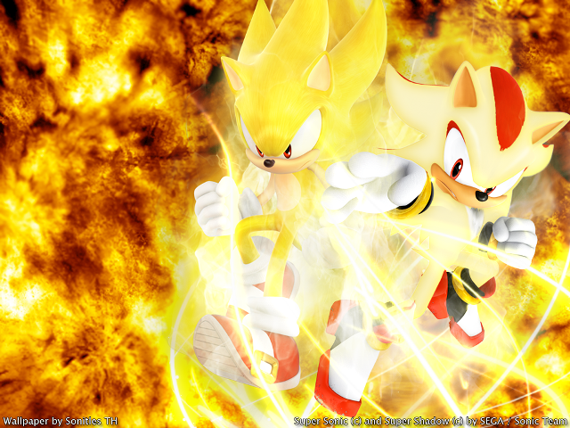 Sonic tails fighting fire background free wallpaper for desktop - medium preview image