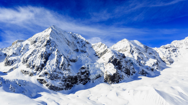 Mountain snow blue sky clouds #4 free wallpaper for desktop - medium preview image