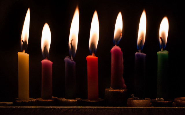 Lit candles still life folk free wallpaper for desktop - medium preview image