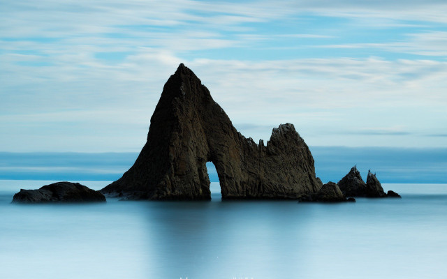 Rock formation ocean sky clouds #3 free wallpaper for desktop - medium preview image