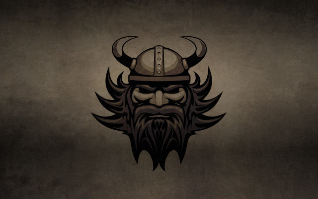 Viking helmet horns gothic greyscale free wallpaper for desktop - medium preview image