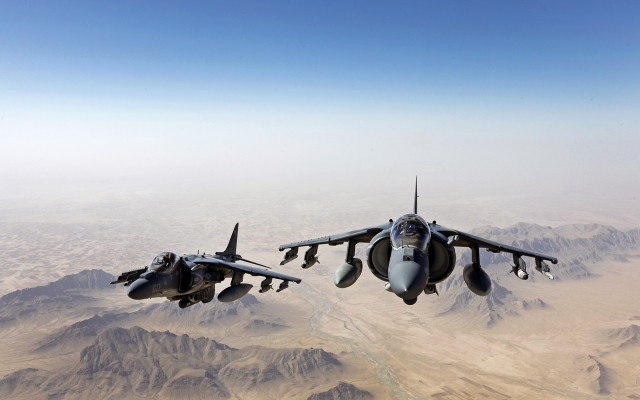 Fighter jets mountains blue sky free wallpaper for desktop - medium preview image