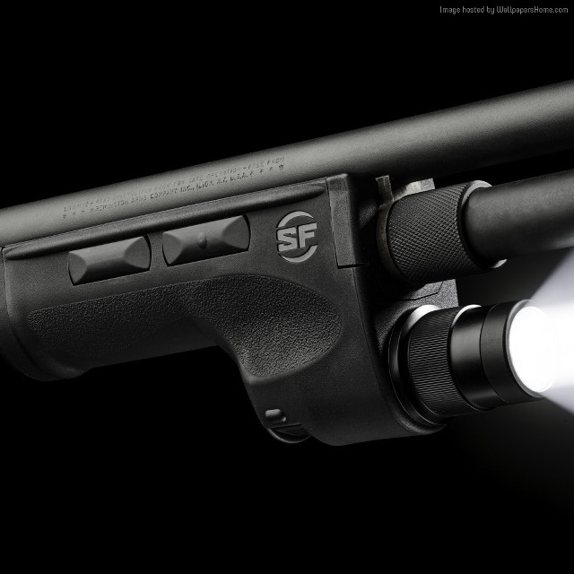 Gun flashlight closeup monochrome fishnet free wallpaper for tablet - medium preview image
