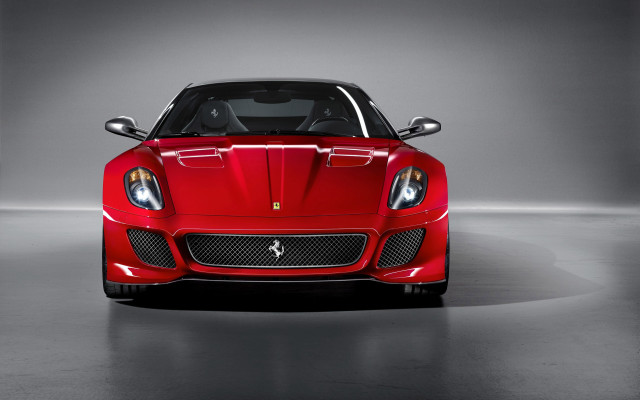 Red sports car studio gray free wallpaper for desktop - medium preview image