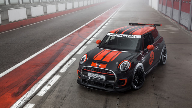Mini cooper racing stripe foggy free wallpaper for desktop - medium preview image