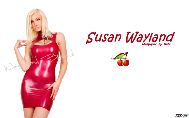 Woman red dress cherry susan free wallpaper for desktop - medium preview image
