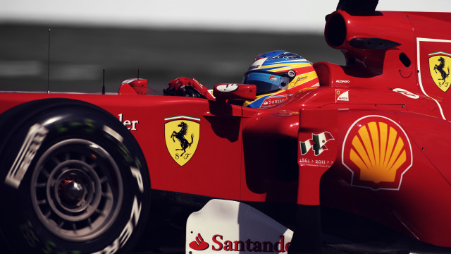 Red ferrari shell track vfx free wallpaper for desktop - medium preview image