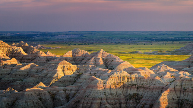 Rocky hills sunset valley matte free wallpaper for desktop - medium preview image