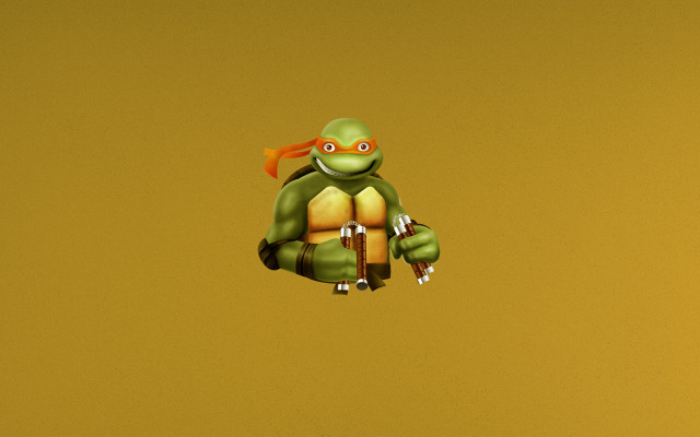 Turtle redribbon hammer yellow background free wallpaper for desktop - medium preview image