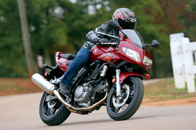 Motorcycle rider red bike outdoors free wallpaper for desktop - medium preview image