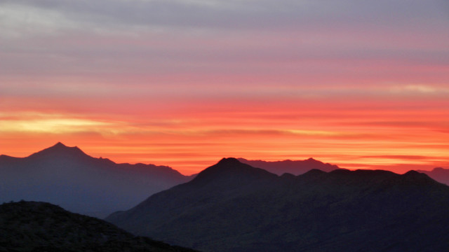 Sunset mountains red sky clouds #2 free wallpaper for desktop - medium preview image