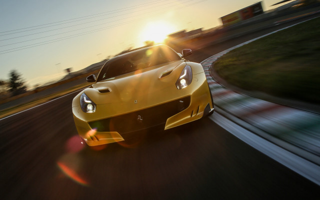 Yellow sports car race track #18 free wallpaper for desktop - medium preview image