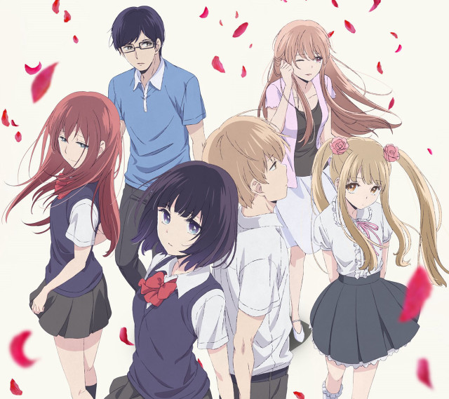 Anime group characters white background free wallpaper for tablet - medium preview image