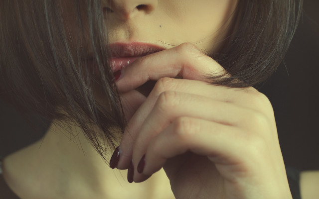 Woman brown hair ring hand free wallpaper for desktop - medium preview image