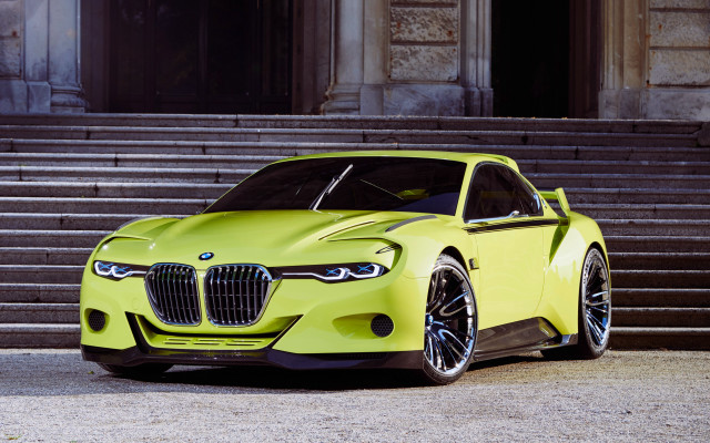 Bright yellow bmw concept car free wallpaper for desktop - medium preview image