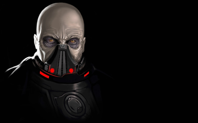 Gas mask glowing eyes red free wallpaper for desktop - medium preview image