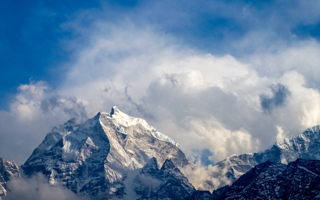 Mountain range clouds plane sky #2 free wallpaper for desktop - medium preview image