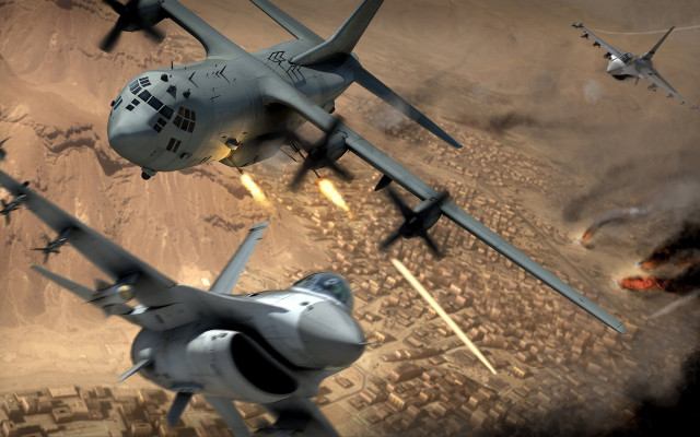 Fighter jets city sky military free wallpaper for desktop - medium preview image