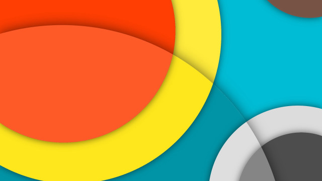 Colorful abstract circles shapes bauhaus free wallpaper for desktop - medium preview image