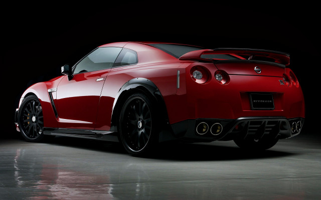 Red sports car dark room #60 free wallpaper for desktop - medium preview image