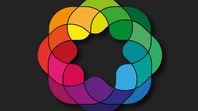 Colorful circle black background rainbow #2 free wallpaper for desktop - medium preview image
