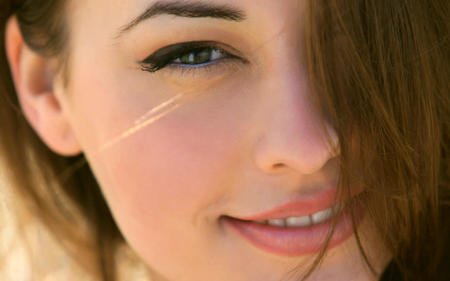 Daphne mcclure photorealistic woman toothbrush free wallpaper for desktop - medium preview image