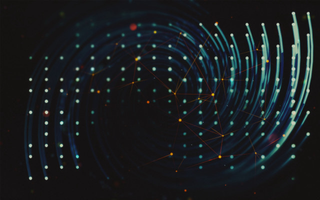 Spiral lines dots dark blue free wallpaper for desktop - medium preview image