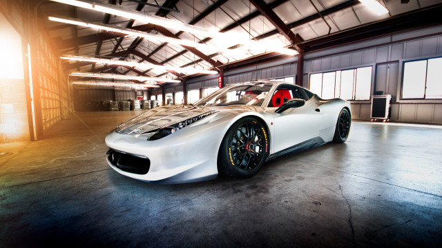 White sports car garage red #12 free wallpaper for desktop - medium preview image