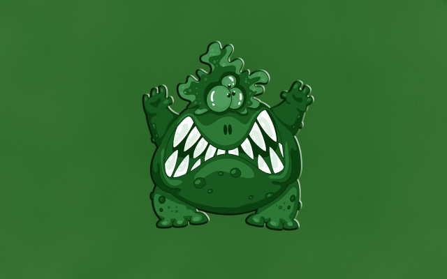 Green monster big mouth bigrin free wallpaper for desktop - medium preview image