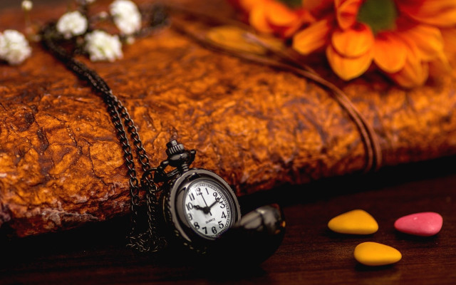 Pocket watch candy flowers leather free wallpaper for desktop - medium preview image
