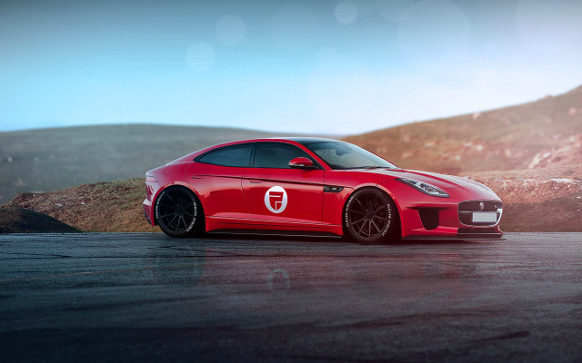 Red sports car mountain road #13 free wallpaper for desktop - medium preview image