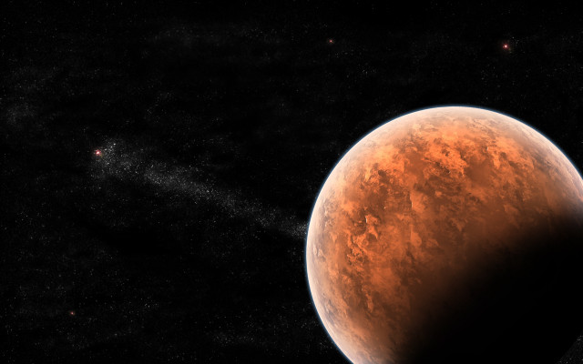 Red planet star night sky free wallpaper for desktop - medium preview image