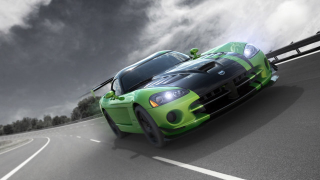 Green cobra mountain road cloudy free wallpaper for desktop - medium preview image