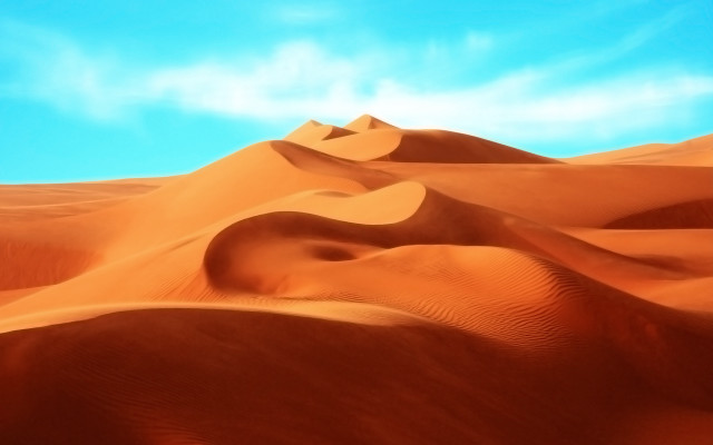 Desert blue sky clouds sand free wallpaper for desktop - medium preview image
